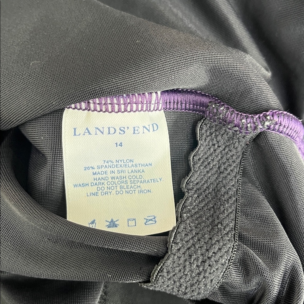Lands End One Piece Swimsuit Sz 14 - Picture 3 of 3